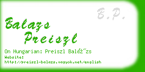 balazs preiszl business card